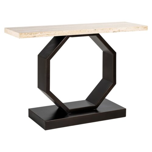 Sidetable Avalon Travertin 130 cm - Brons