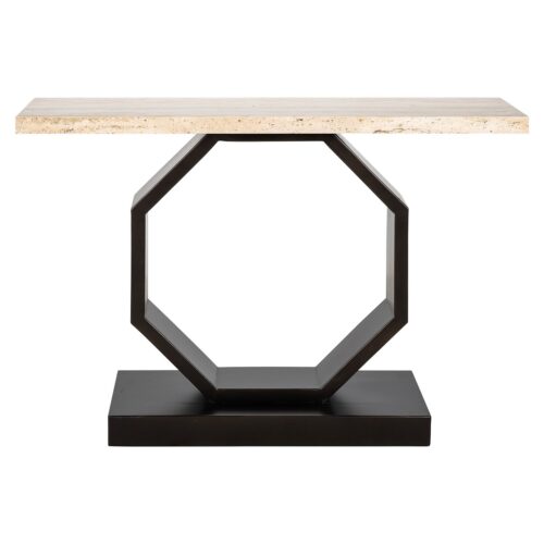 Sidetable Avalon Travertin 130 cm - Brons - Afbeelding 3