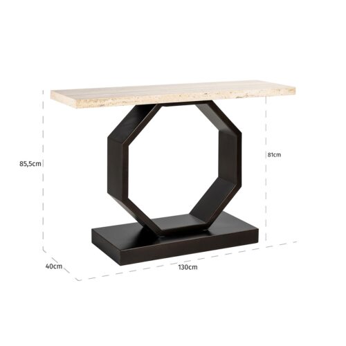 Sidetable Avalon Travertin 130 cm - Brons - Afbeelding 4
