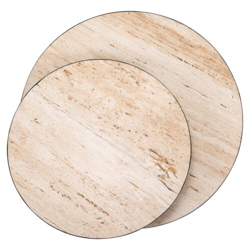 Ronde Salontafel Avalon Travertin - 2 Laags - Afbeelding 2