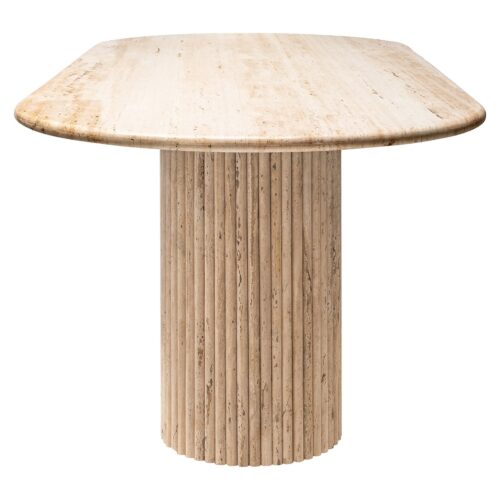 Ovale Eettafel La Cantera 240 x 110 cm - Travertin - Afbeelding 2