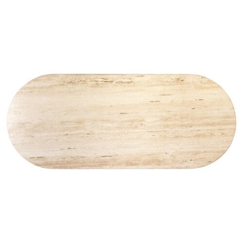 Ovale Eettafel La Cantera 240 x 110 cm - Travertin - Afbeelding 3