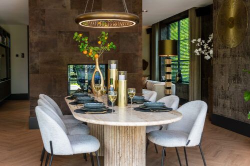 Ovale Eettafel La Cantera 240 x 110 cm - Travertin - Afbeelding 6