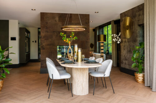 Ovale Eettafel La Cantera 240 x 110 cm - Travertin - Afbeelding 9