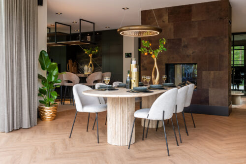 Ovale Eettafel La Cantera 240 x 110 cm - Travertin - Afbeelding 15