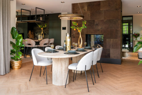 Ovale Eettafel La Cantera 240 x 110 cm - Travertin - Afbeelding 17