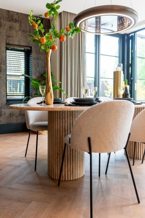 Ovale Eettafel La Cantera 240 x 110 cm - Travertin - Afbeelding 19