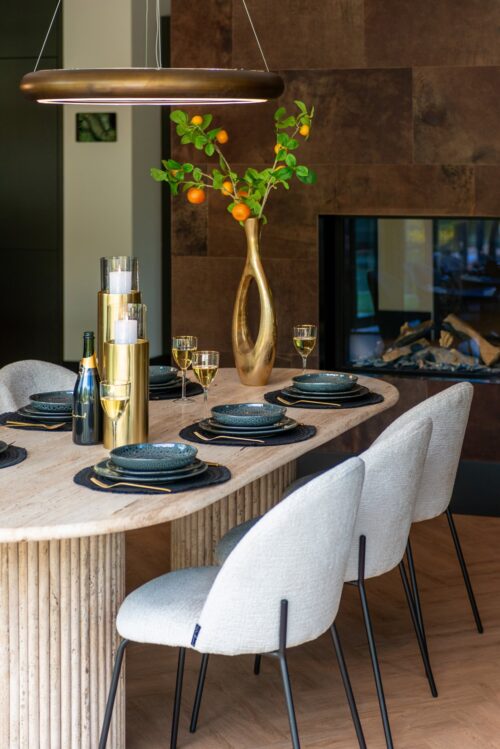 Ovale Eettafel La Cantera 240 x 110 cm - Travertin - Afbeelding 20