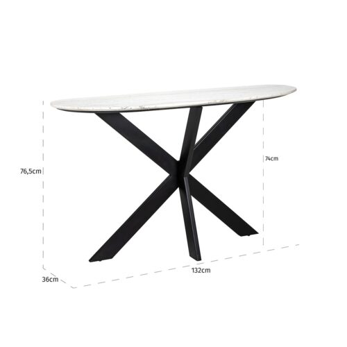 Organische Sidetable Tracadero Marmer - Wit - Afbeelding 5