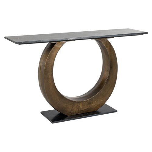 Sidetable Luna Marmer 140 cm - Goud