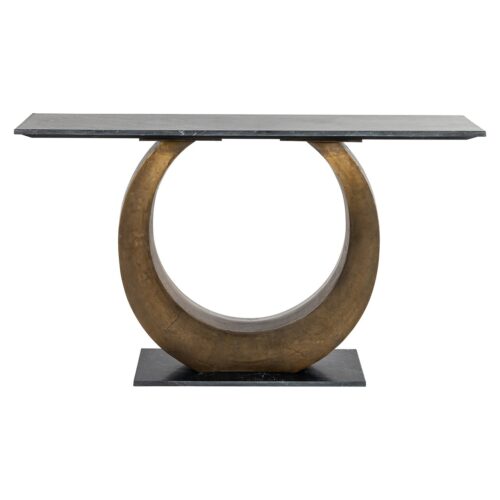 Sidetable Luna Marmer 140 cm - Goud - Afbeelding 3