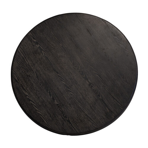 Ronde eettafel Macaron  Ø130 cm - eikenhout met metalen onderstel - Afbeelding 2