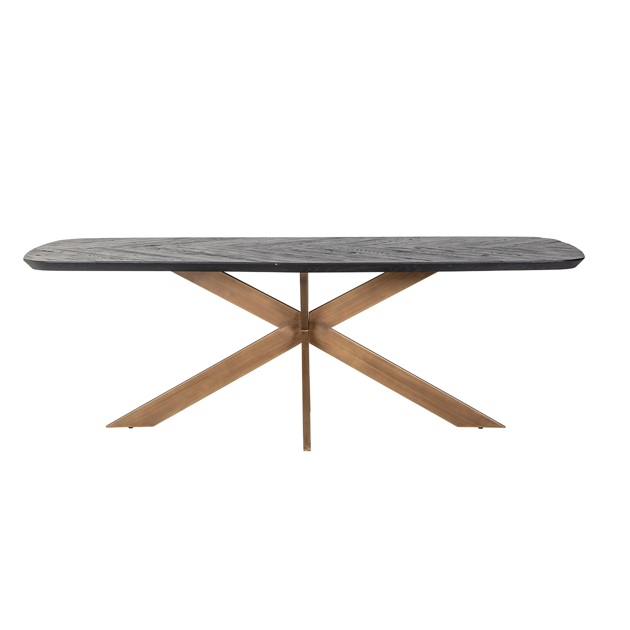 Eettafel Hayley eiken 230 x 100 cm - Zwart - Afbeelding 4