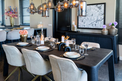 Eettafel Baccarat 230 x 100 cm - zwart - Afbeelding 9