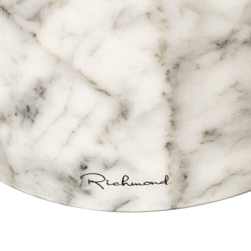 Ronde Bijzettafel Kita Faux marmer Ø34 cm - Wit - Afbeelding 5