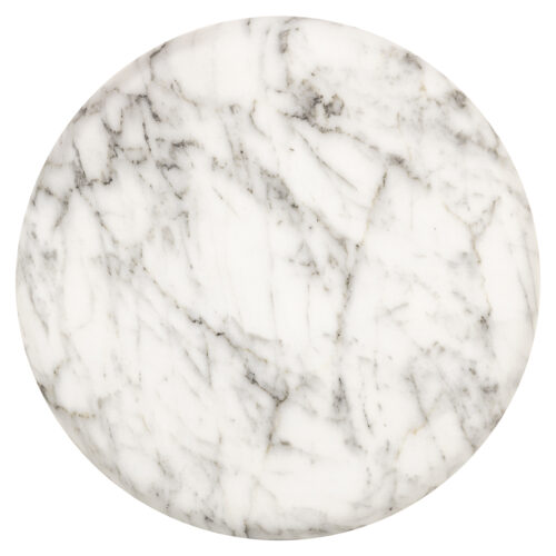 Ronde Bijzettafel Lohan Faux Marmer Ø35 cm - Wit - Afbeelding 2