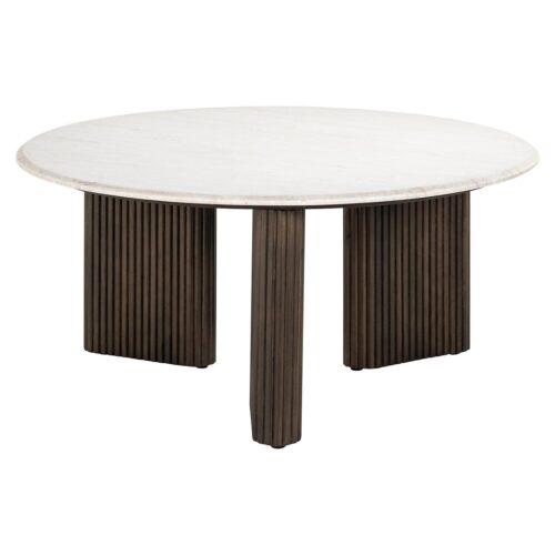 Ronde Salontafel Mayfield Marmer Ø90 cm - wit
