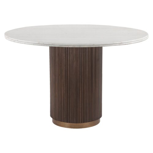 Ronde Eettafel Mayfield Marmer Ø120 cm - Bruin