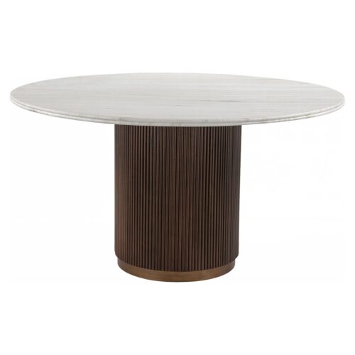 Ronde Eettafel Mayfield Marmer Ø140 cm - Bruin