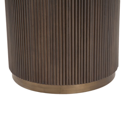 Ronde Eettafel Mayfield Marmer Ø140 cm - Bruin - Afbeelding 2