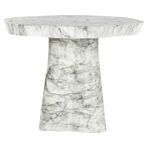 Organische Eettafel Rockyard Faux Marmer - 100 cm