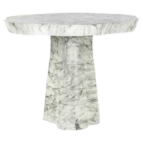 Organische Eettafel Rockyard Faux Marmer - 100 cm - Afbeelding 2