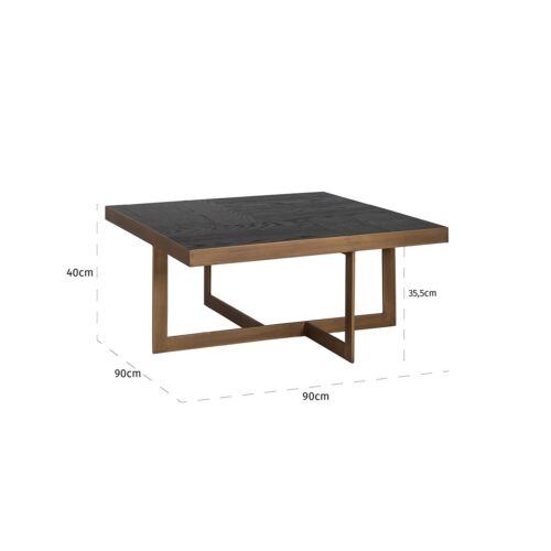 Salontafel Cambon Eiken - 90 x 90 cm - Afbeelding 4