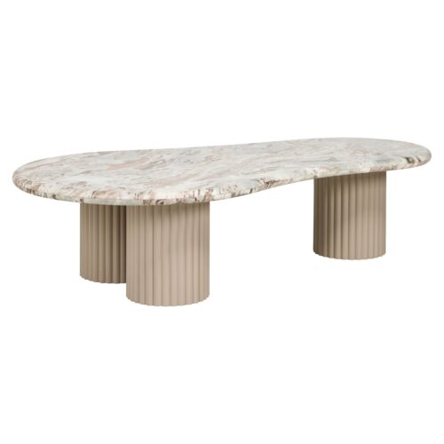 Organische Salontafel Coronel Marmer 150 x 80cm - Beige