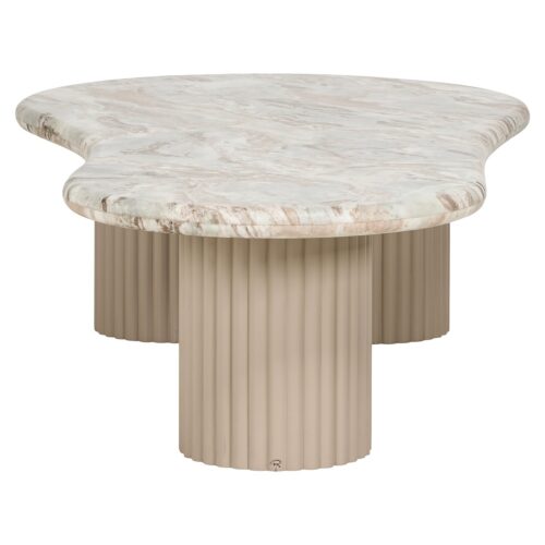 Organische Salontafel Coronel Marmer 150 x 80cm - Beige - Afbeelding 2