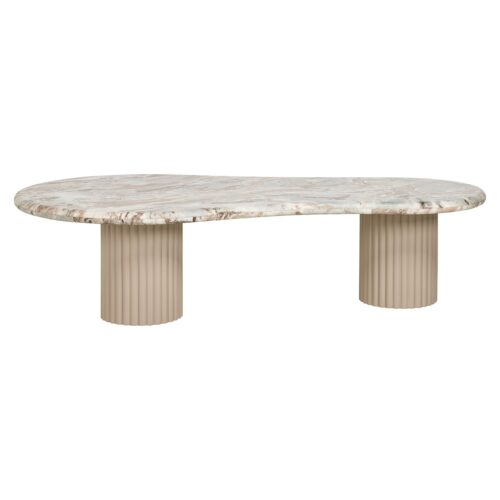 Organische Salontafel Coronel Marmer 150 x 80cm - Beige - Afbeelding 3