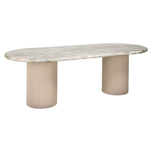 Ovale Eettafel Coronel Marmer 240 x 100 cm Beige