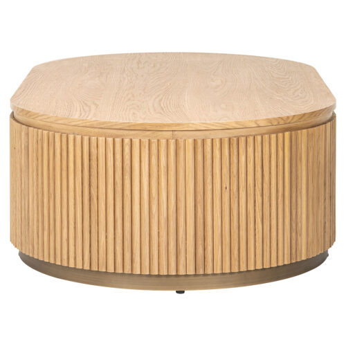 Ovale Salontafel Belfort Eiken 140 cm -Naturel - Afbeelding 2