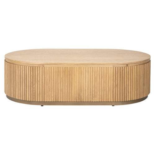 Ovale Salontafel Belfort Eiken 140 cm -Naturel - Afbeelding 4