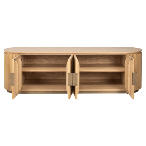 TV-meubel Belfort 4-deurs (Natural oak) - Afbeelding 6