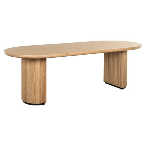 Ovale Eettafel Belfort Eiken 240 x 10 cm - Naturel