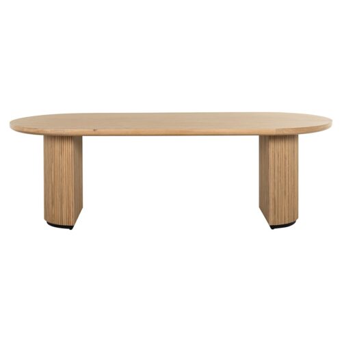 Ovale Eettafel Belfort Eiken 240 x 10 cm - Naturel - Afbeelding 2