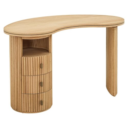 Organische Bureau Belfort Eiken - 130 x 70 cm