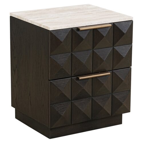 Nachtkastje Claremont 2-laden (Bruin)