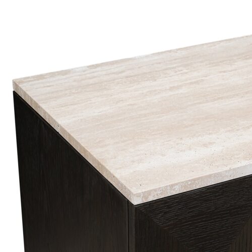 Opbergkast Claremont Eiken en travertin 139 x 95cm - Afbeelding 8