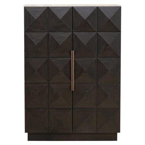 Opbergkast Claremont Eiken en travertin 139 x 95cm - Afbeelding 4