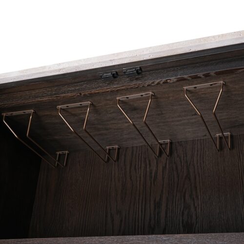 Opbergkast Claremont Eiken en travertin 139 x 95cm - Afbeelding 7