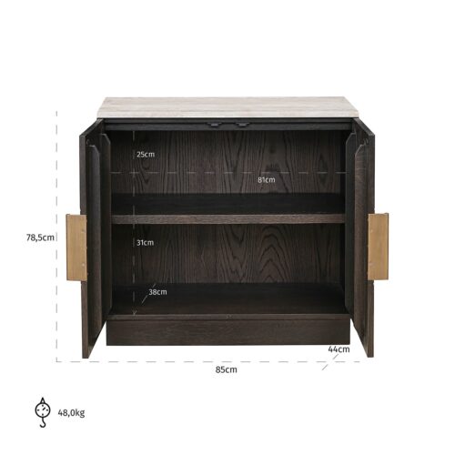 Dressoir Claremont 2-deurs (Bruin) - Afbeelding 5
