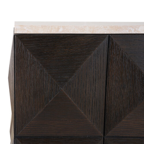 Zuil Claremont Eiken en travertin 90cm hoog - Afbeelding 5