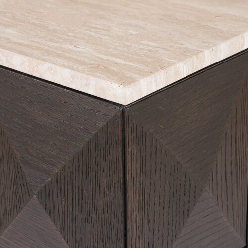 Zuil Claremont Eiken en travertin 90cm hoog - Afbeelding 6