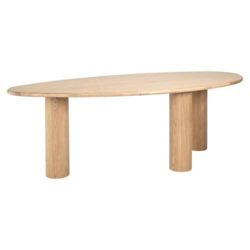 Organische Eettafel Oakley Eiken 235 x 110 cm - Naturel