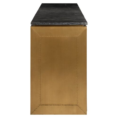 Dressoir Finsbury 4-deurs (Zwart/Goud) - Afbeelding 3