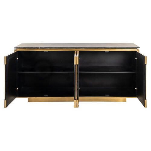 Dressoir Finsbury 4-deurs (Zwart/Goud) - Afbeelding 6