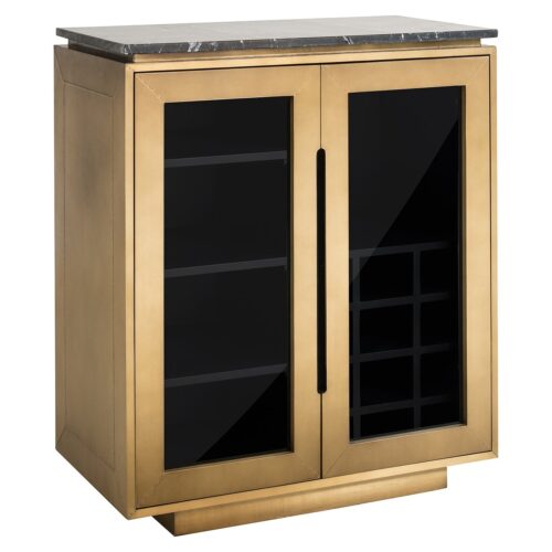 Dressoir Finsbury 2-deurs (Zwart/Goud)