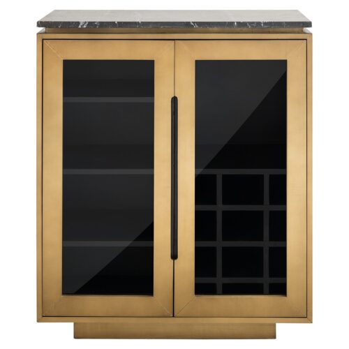 Dressoir Finsbury 2-deurs (Zwart/Goud) - Afbeelding 3