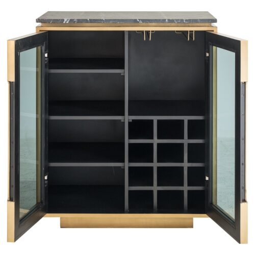 Dressoir Finsbury 2-deurs (Zwart/Goud) - Afbeelding 6